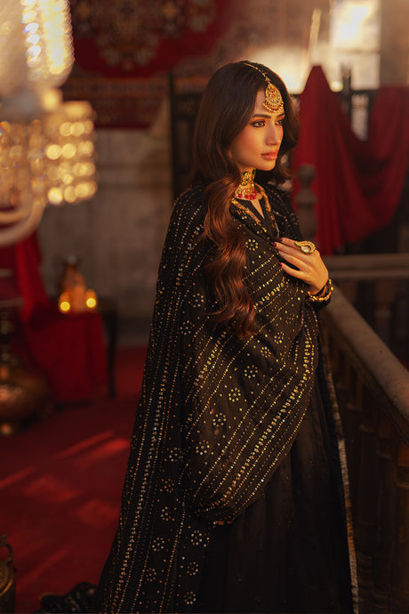 Azure | Ensembles Embroidered Formals | Noir Majesty - Riwayat-e-Khas