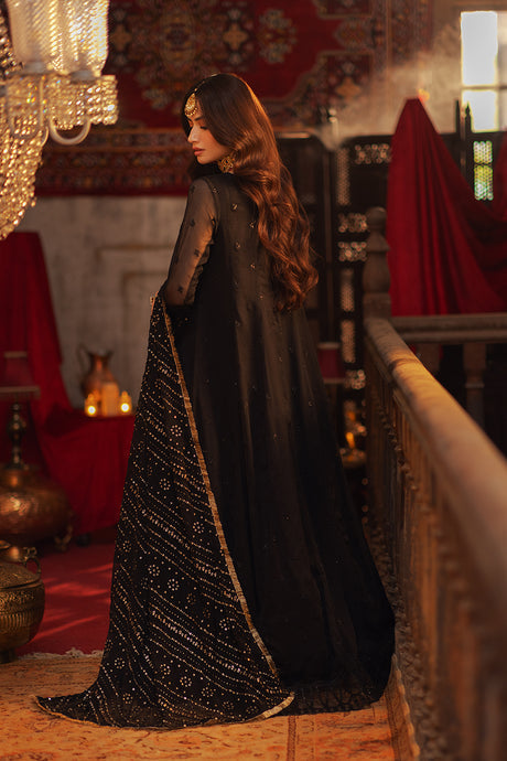 Azure | Ensembles Embroidered Formals | Noir Majesty - Riwayat-e-Khas