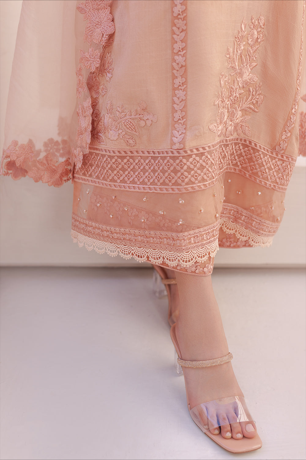 Azure | Ensembles Embroidered Formals | Sable Serenity - Riwayat-e-Khas