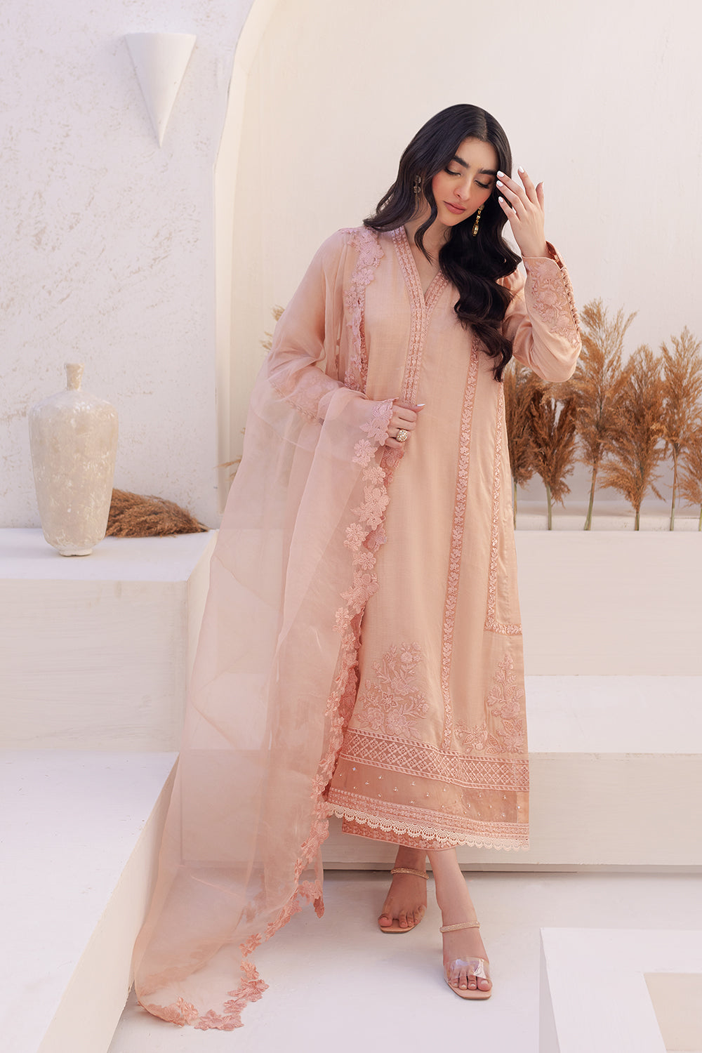 Azure | Ensembles Embroidered Formals | Sable Serenity - Riwayat-e-Khas