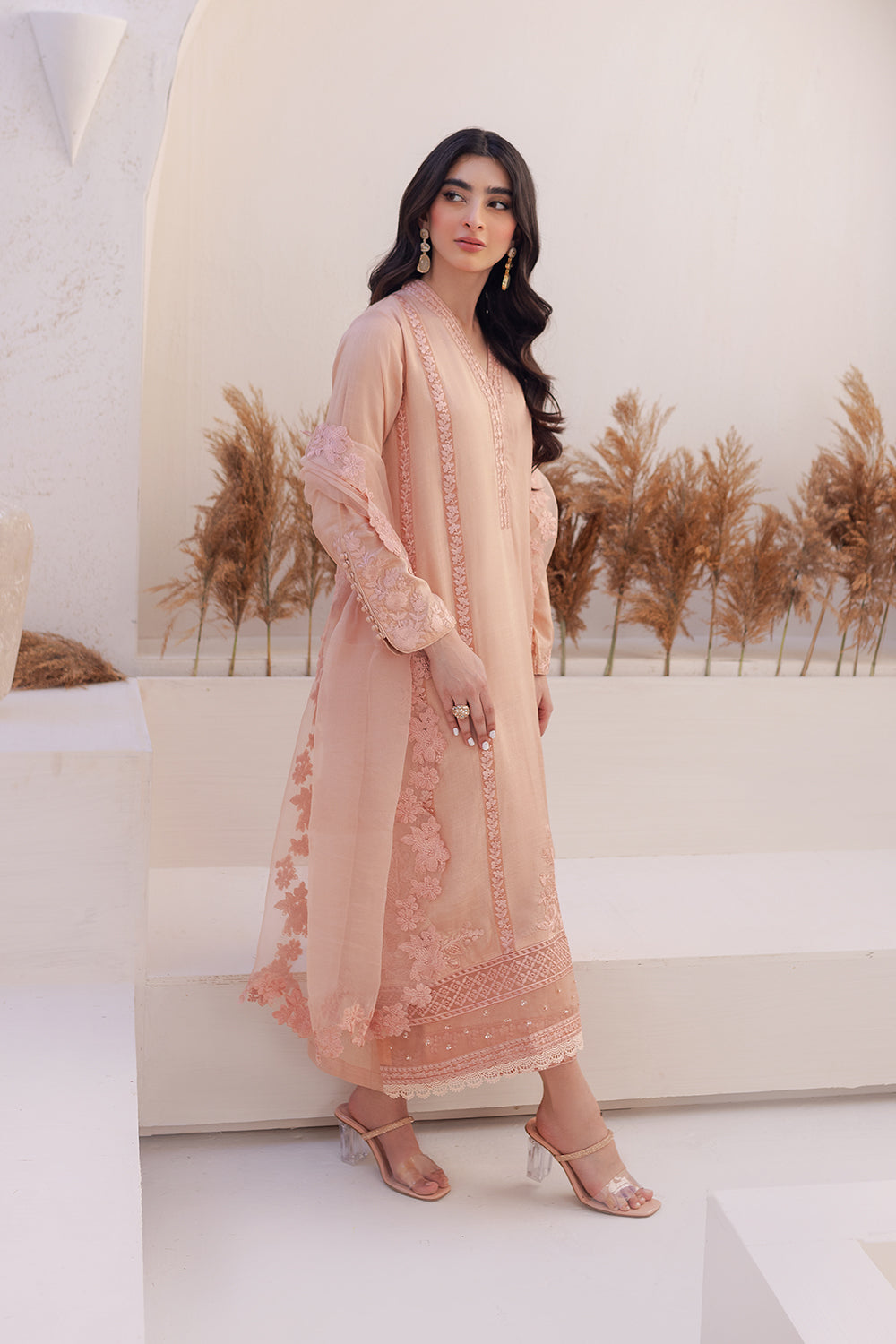 Azure | Ensembles Embroidered Formals | Sable Serenity - Riwayat-e-Khas