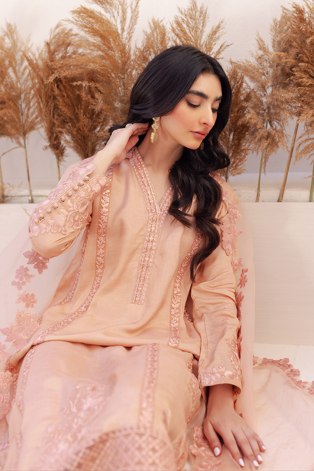 Azure | Ensembles Embroidered Formals | Sable Serenity - Riwayat-e-Khas