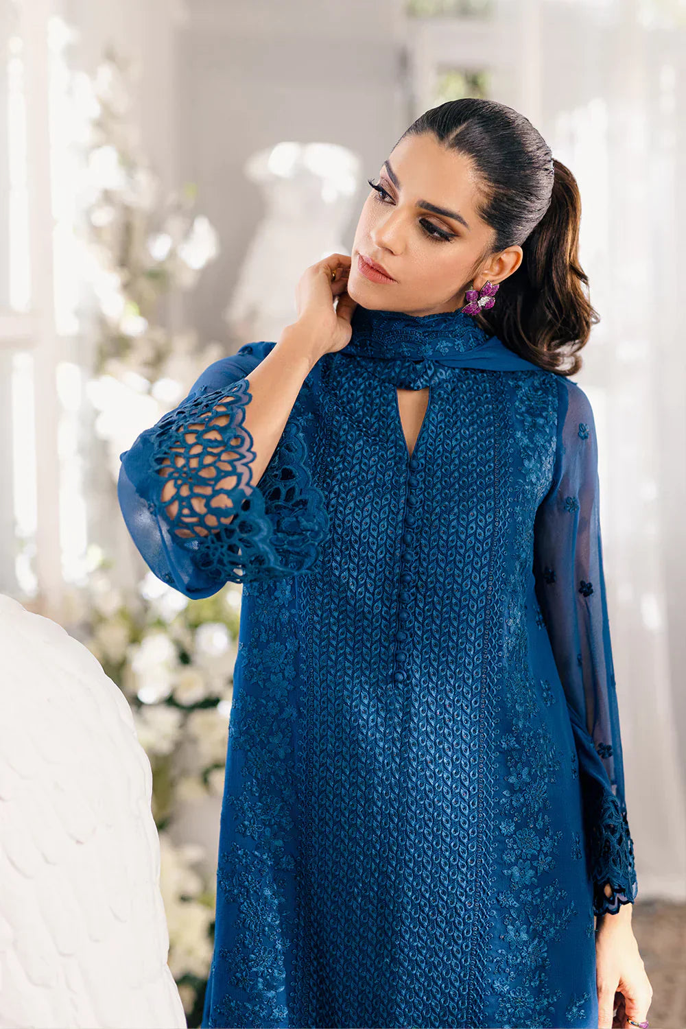 Azure | Ensembles Embroidered Formals | Galactic Glow - Riwayat-e-Khas