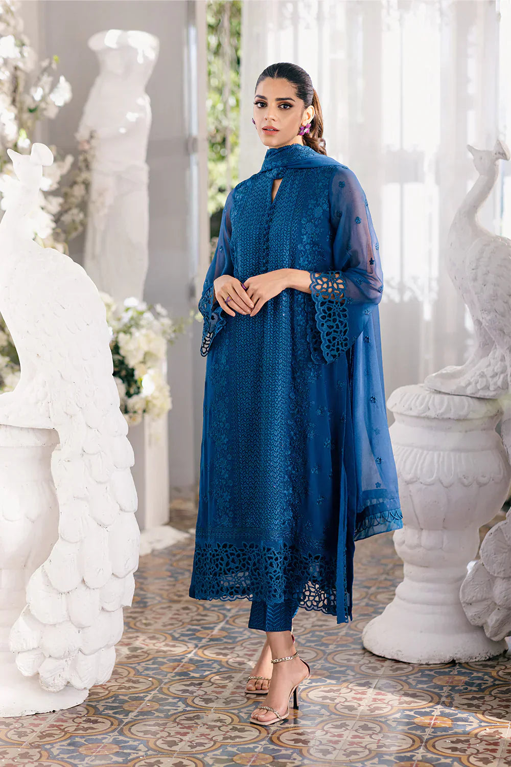 Azure | Ensembles Embroidered Formals | Galactic Glow - Riwayat-e-Khas