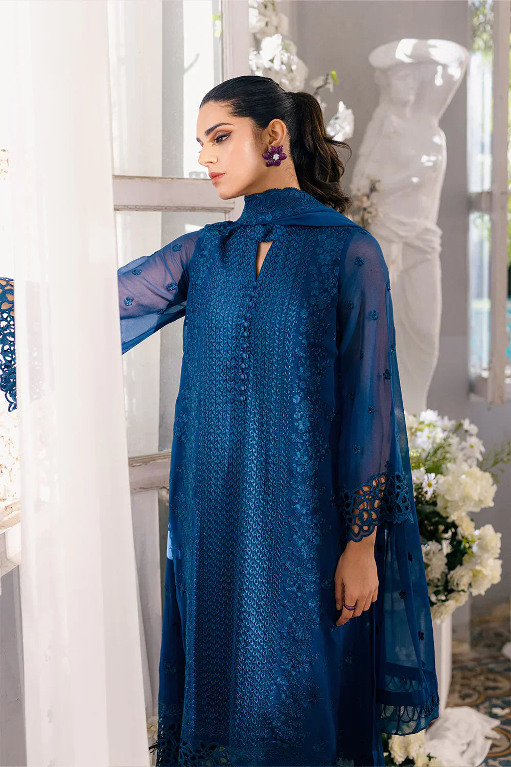 Azure | Ensembles Embroidered Formals | Galactic Glow - Riwayat-e-Khas