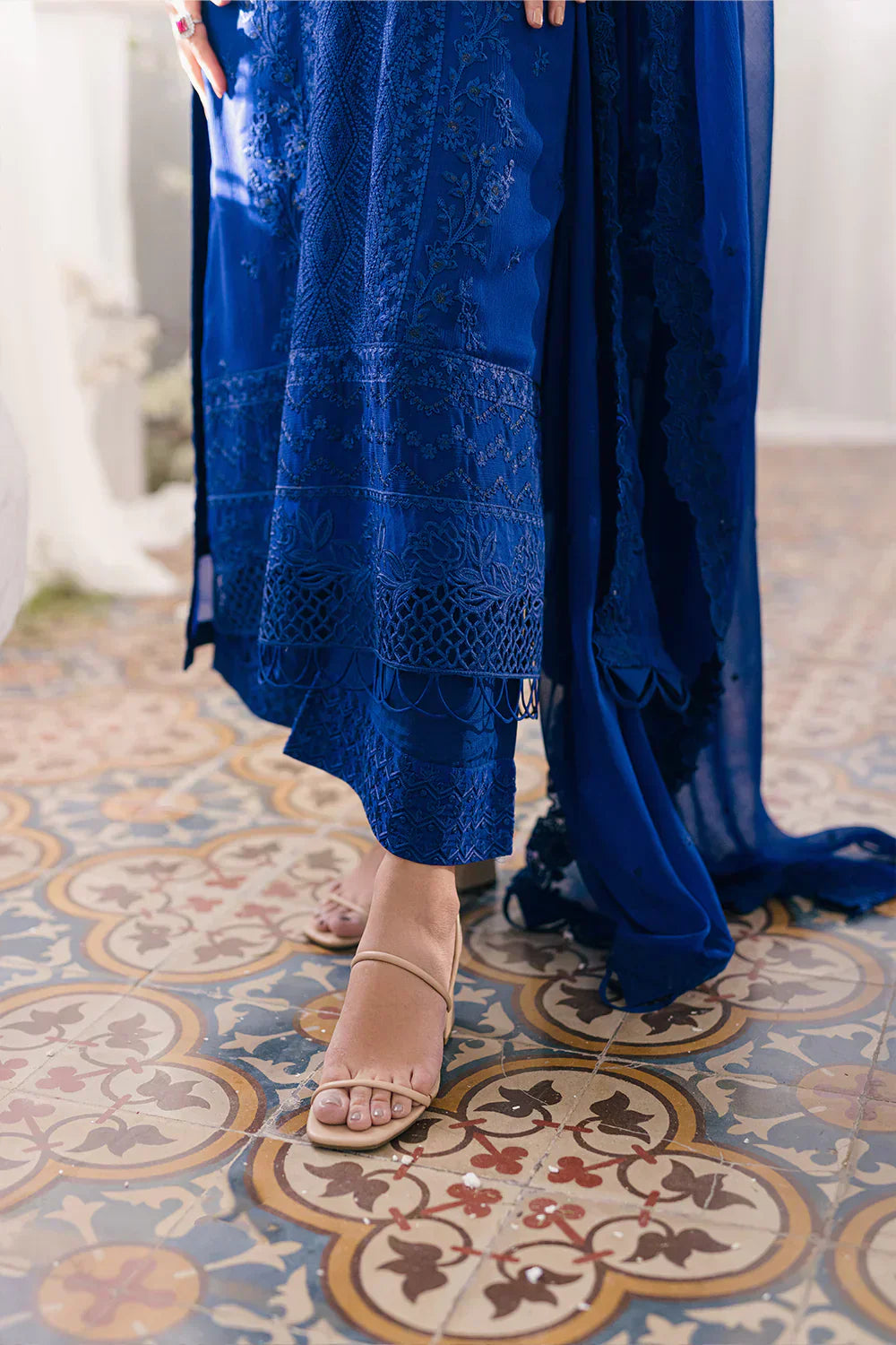 Azure | Ensembles Embroidered Formals | Iris Charm - Riwayat-e-Khas