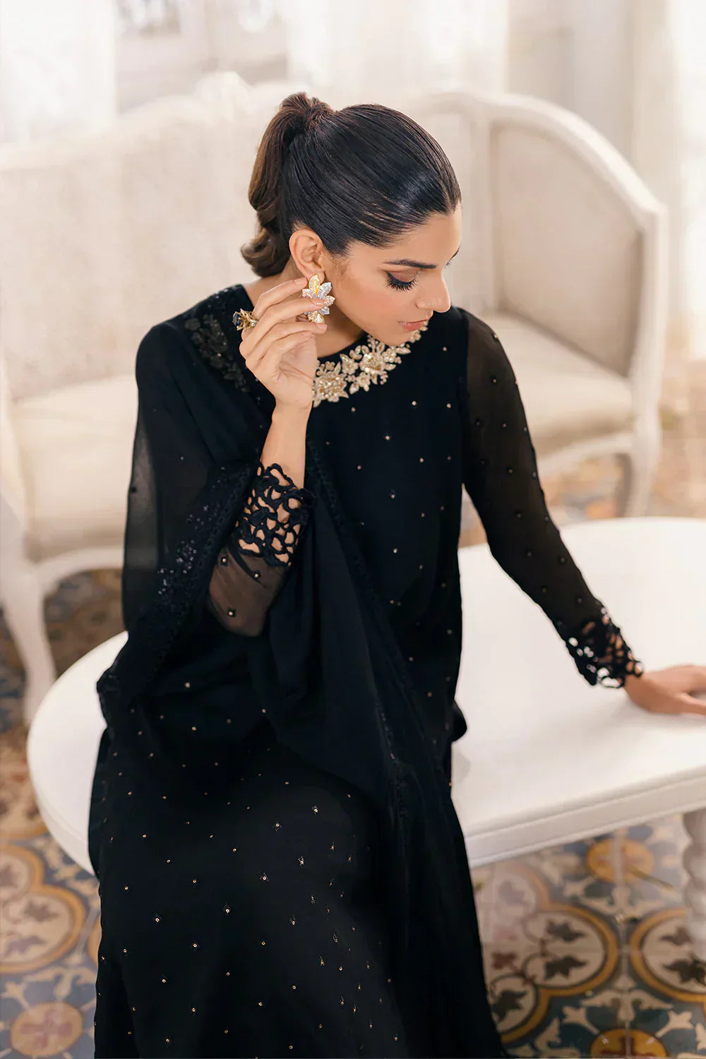 Azure | Ensembles Embroidered Formals | Midnight Glow - Riwayat-e-Khas