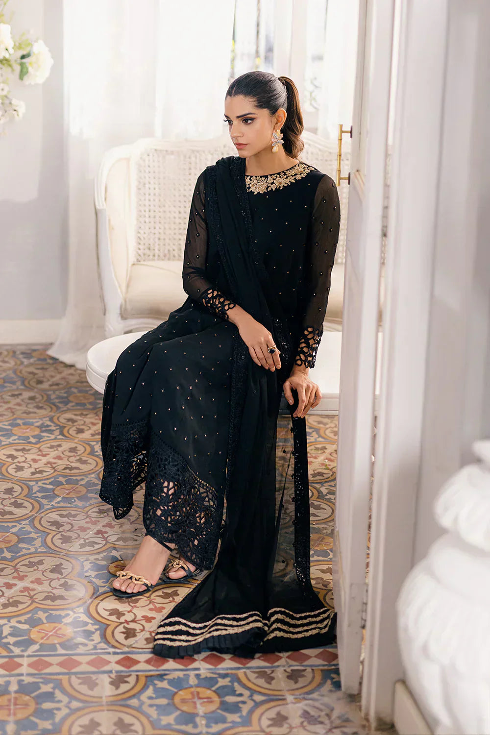 Azure | Ensembles Embroidered Formals | Midnight Glow - Riwayat-e-Khas