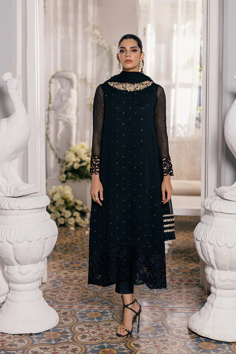 Azure | Ensembles Embroidered Formals | Midnight Glow - Riwayat-e-Khas