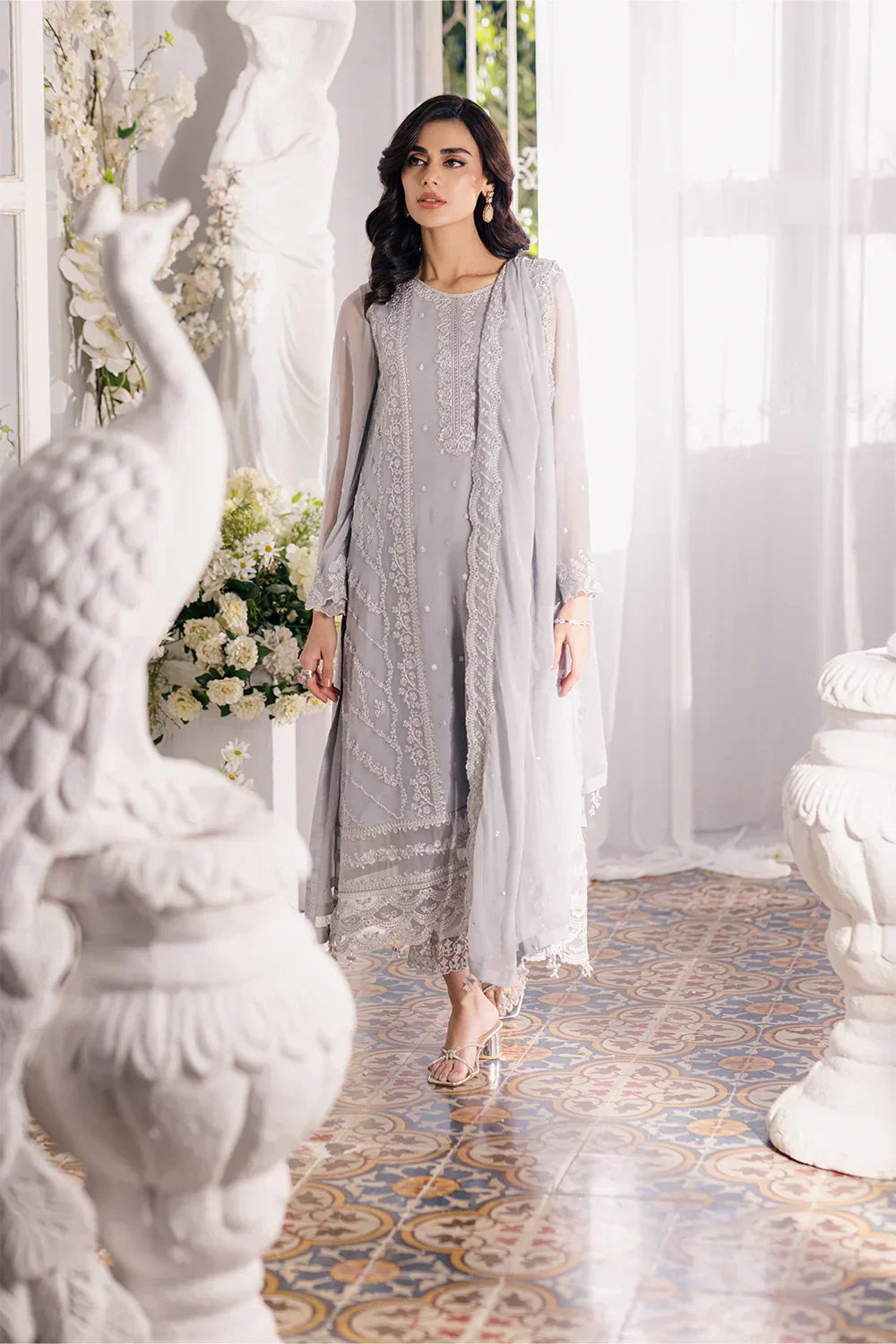 Azure | Ensembles Embroidered Formals | Moon Storm - Riwayat-e-Khas