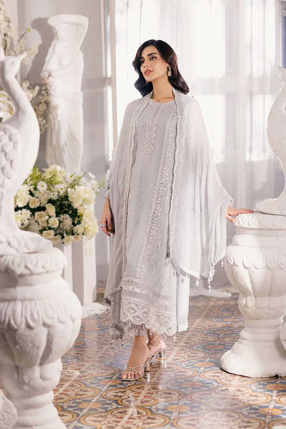 Azure | Ensembles Embroidered Formals | Moon Storm - Riwayat-e-Khas