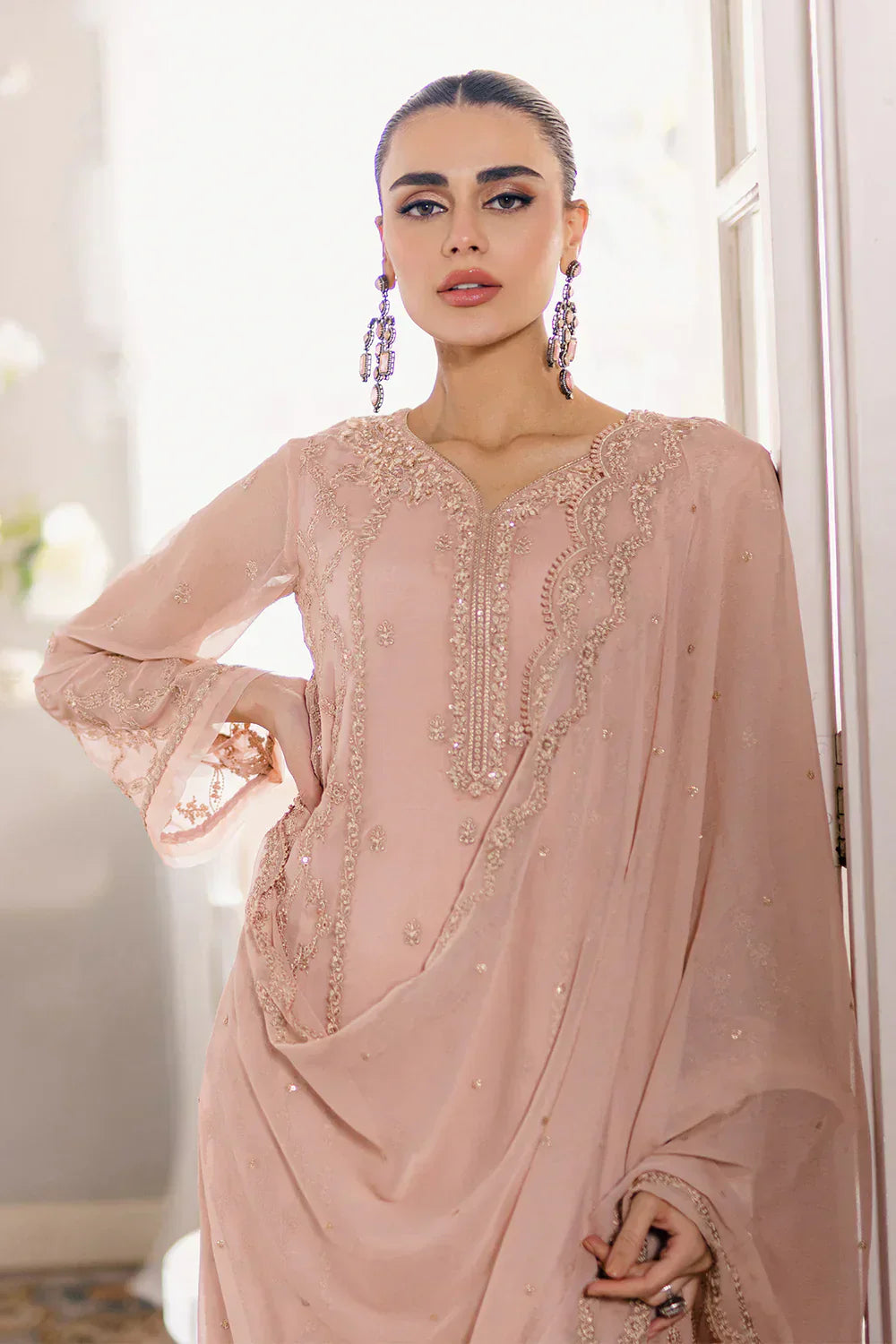 Azure | Ensembles Embroidered Formals | Nectaine - Riwayat-e-Khas