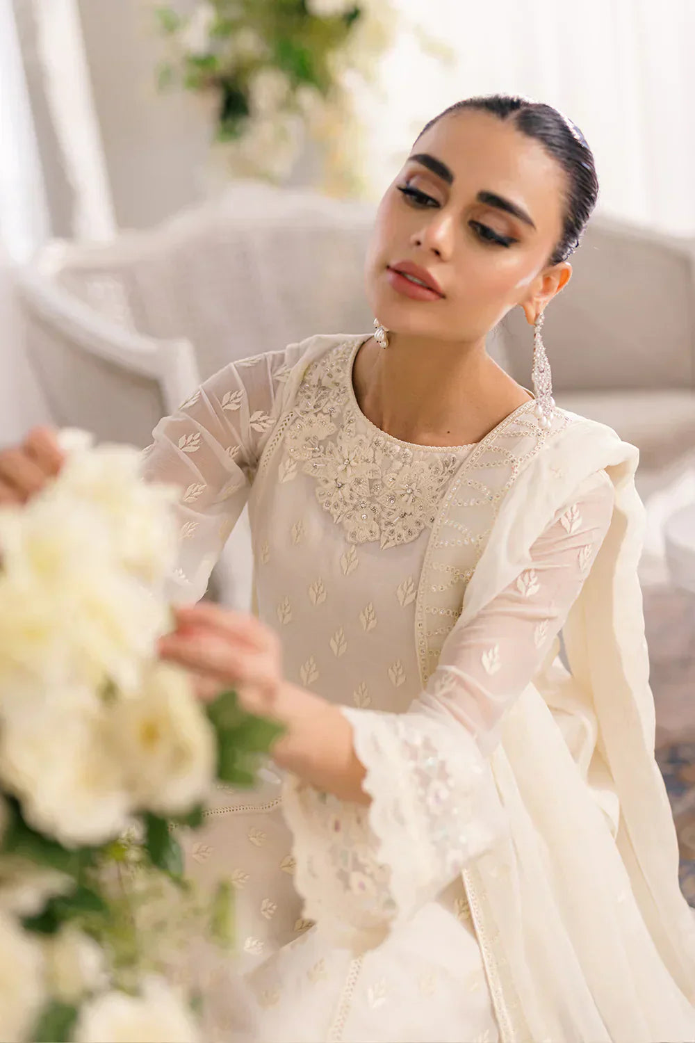 Azure | Ensembles Embroidered Formals | Angelic Frost - Riwayat-e-Khas