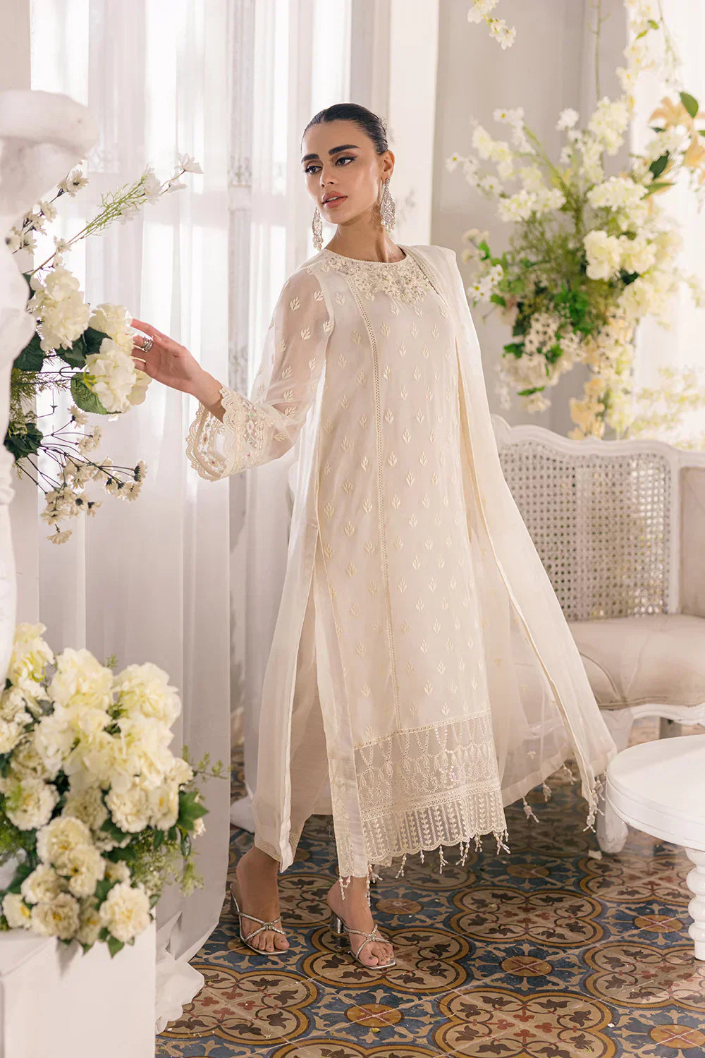 Azure | Ensembles Embroidered Formals | Angelic Frost - Riwayat-e-Khas