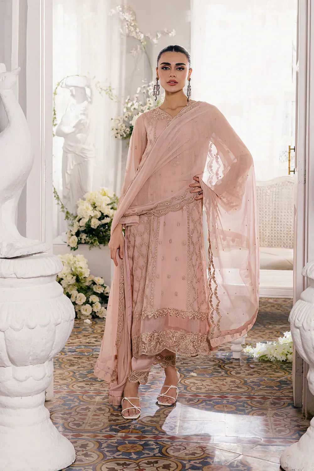 Azure | Ensembles Embroidered Formals | Nectaine - Riwayat-e-Khas