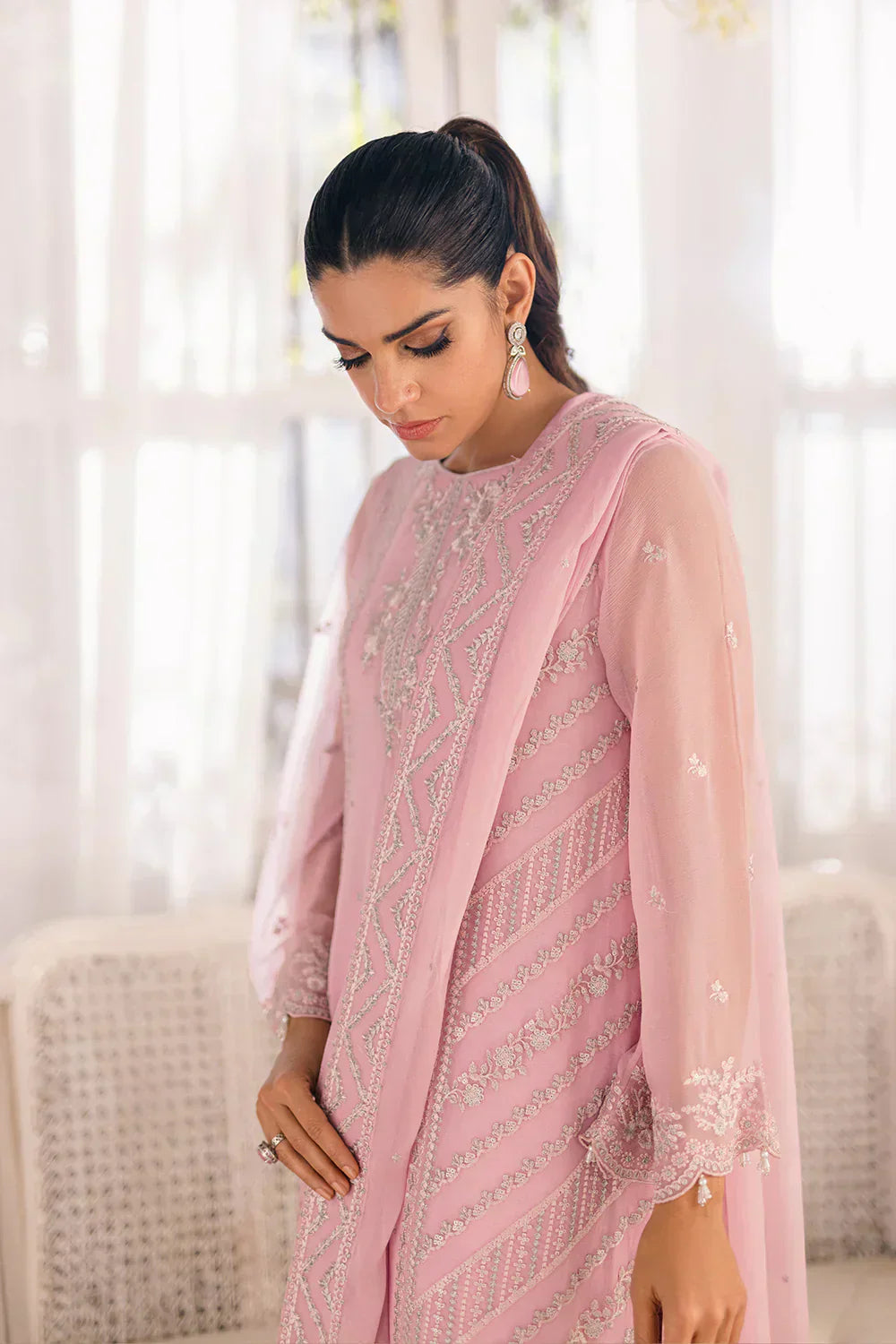 Azure | Ensembles Embroidered Formals | Tender Tulip - Riwayat-e-Khas
