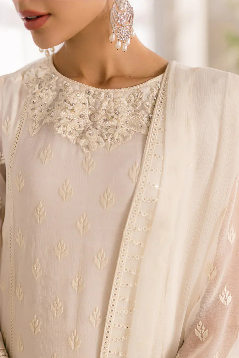 Azure | Ensembles Embroidered Formals | Angelic Frost - Riwayat-e-Khas