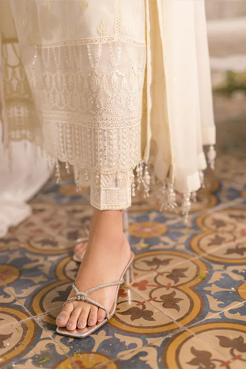 Azure | Ensembles Embroidered Formals | Angelic Frost - Riwayat-e-Khas