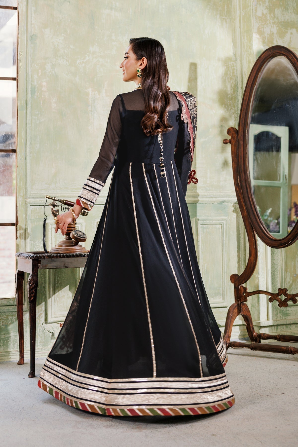 Alizeh | Ready to wear | Black Dress 3 piece - RTW1026