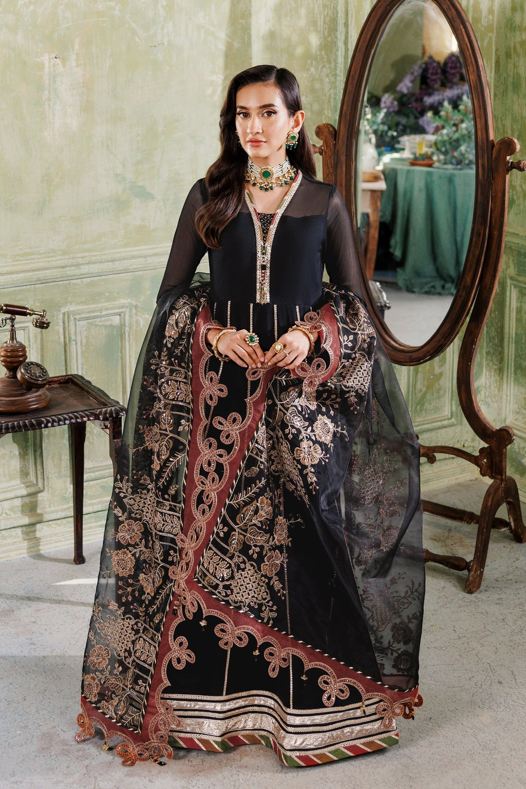 Alizeh | Ready to wear | Black Dress 3 piece - RTW1026