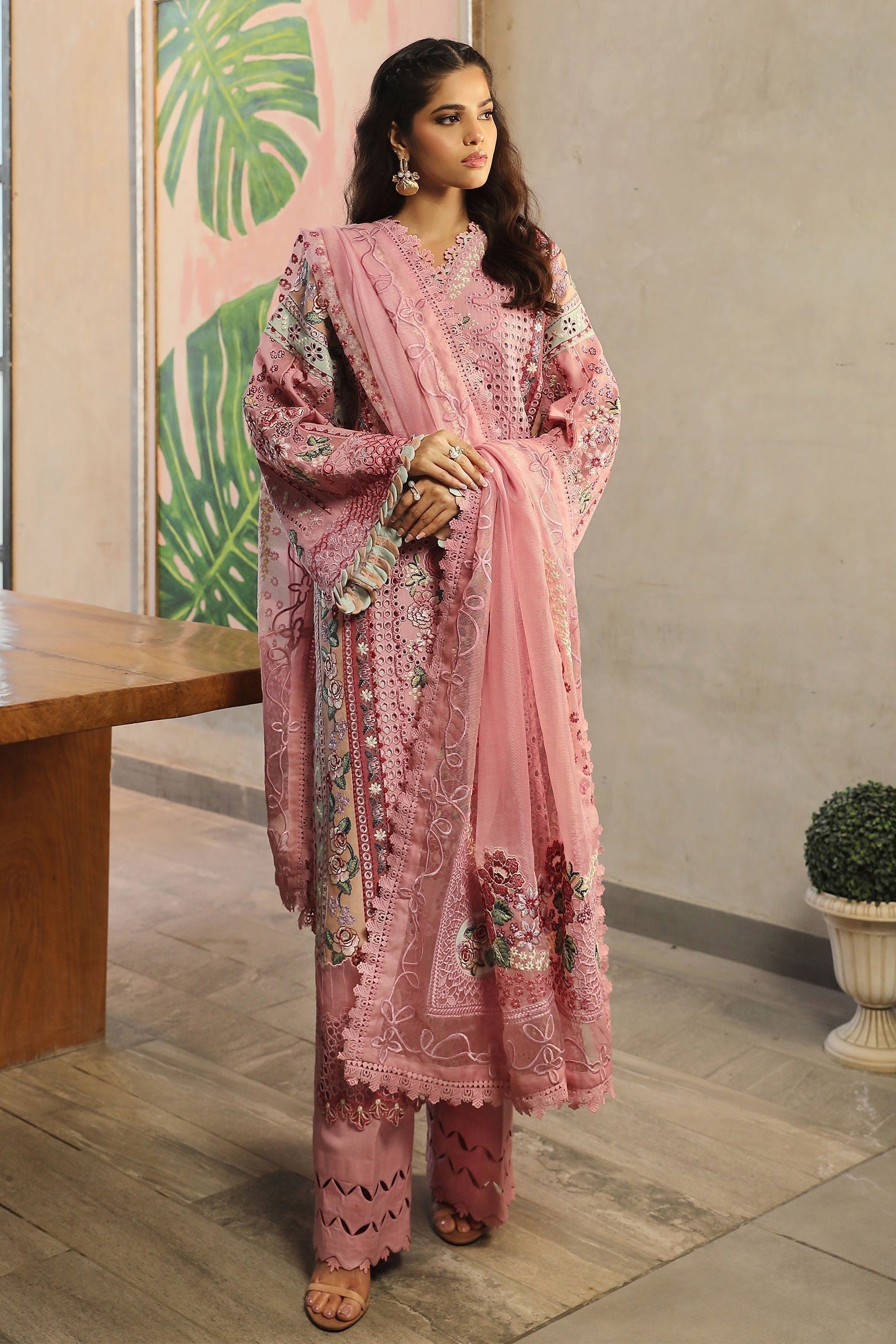 Maryam Hussain | Luxury Lawn 24 | CORAL - Riwayat-e-Khas