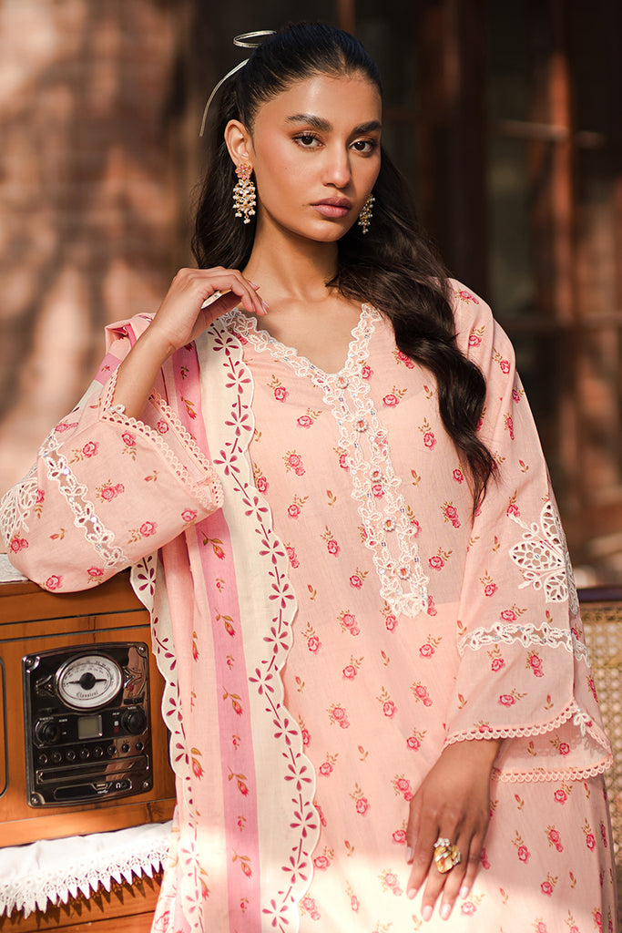 Cross Stitch | Eid Lawn 24 | PEACH GLAM - House Of Anaya