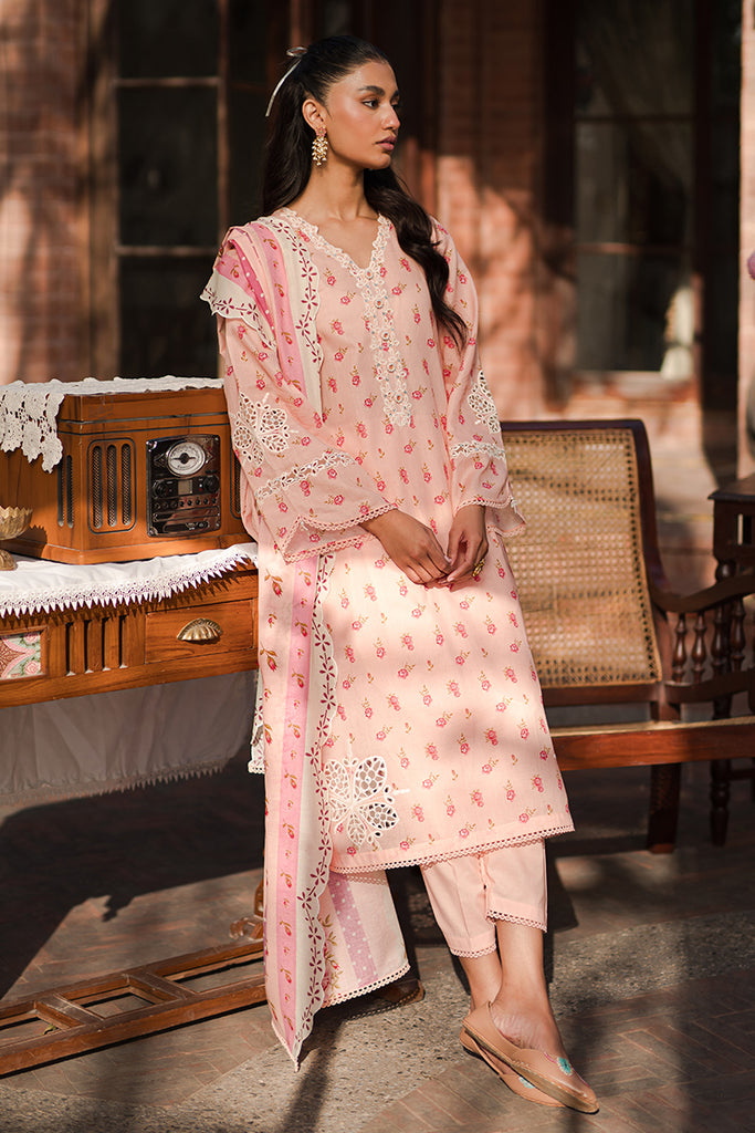 Cross Stitch | Eid Lawn 24 | PEACH GLAM - House Of Anaya