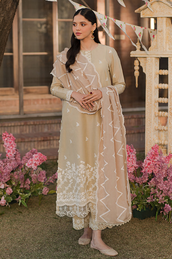 Cross Stitch | Eid Lawn 24 | PALE GREEN - House Of Anaya