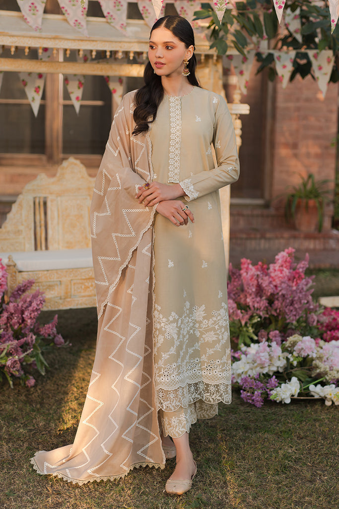 Cross Stitch | Eid Lawn 24 | PALE GREEN - House Of Anaya