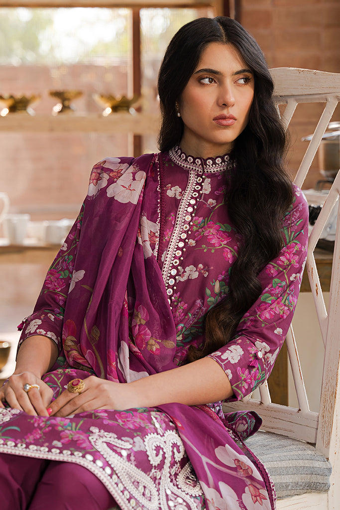Cross Stitch | Eid Lawn 24 | IRIS MAUVE - House Of Anaya