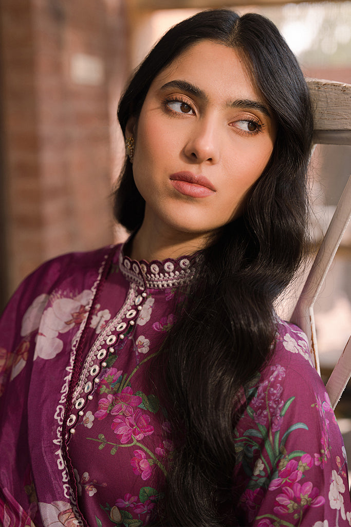 Cross Stitch | Eid Lawn 24 | IRIS MAUVE - House Of Anaya