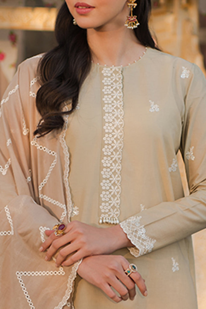 Cross Stitch | Eid Lawn 24 | PALE GREEN - House Of Anaya