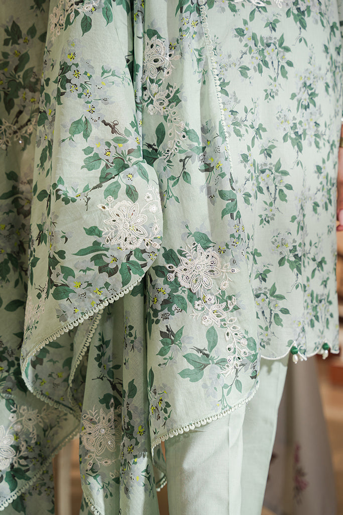 Cross Stitch | Eid Lawn 24 | SAGE SILT - House Of Anaya