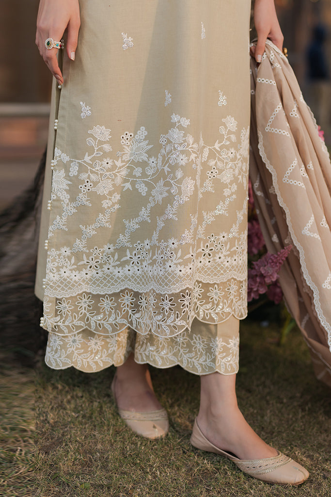 Cross Stitch | Eid Lawn 24 | PALE GREEN - House Of Anaya