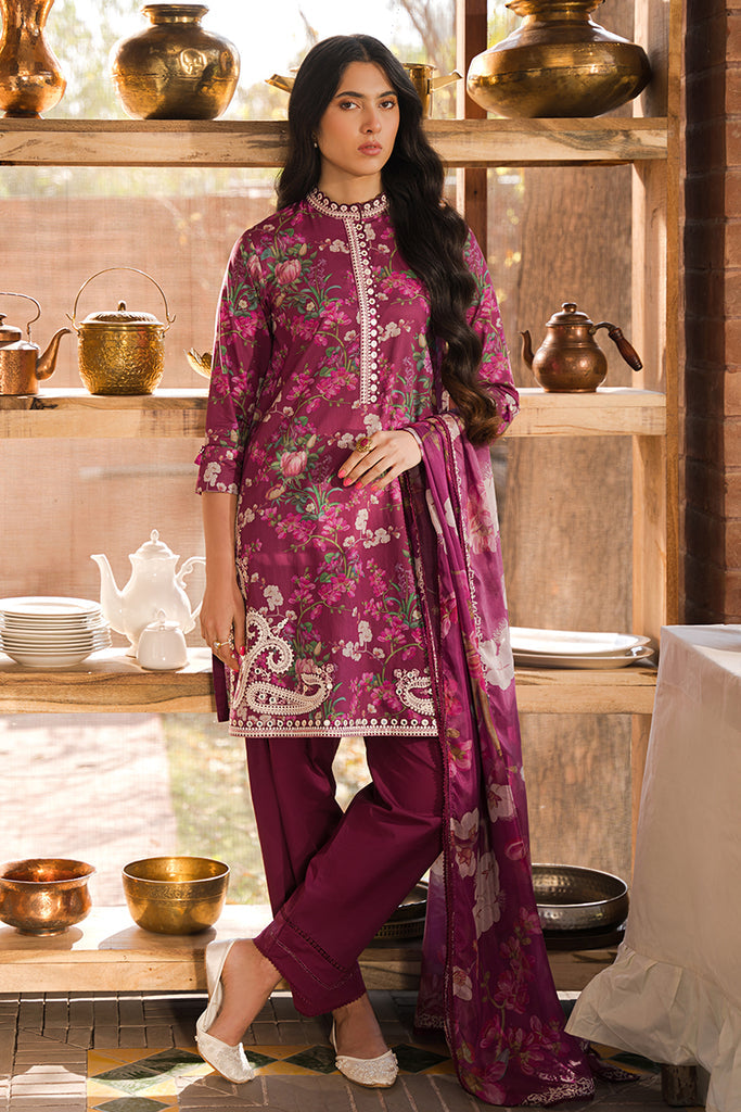 Cross Stitch | Eid Lawn 24 | IRIS MAUVE - House Of Anaya