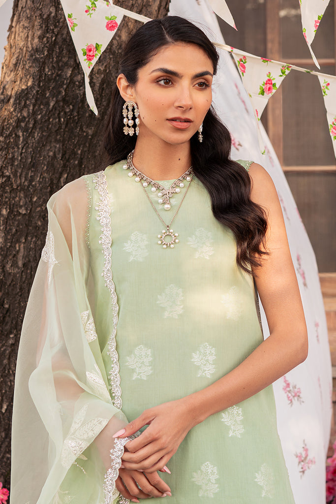 Cross Stitch | Eid Lawn 24 | CELADON SPRUCE - House Of Anaya
