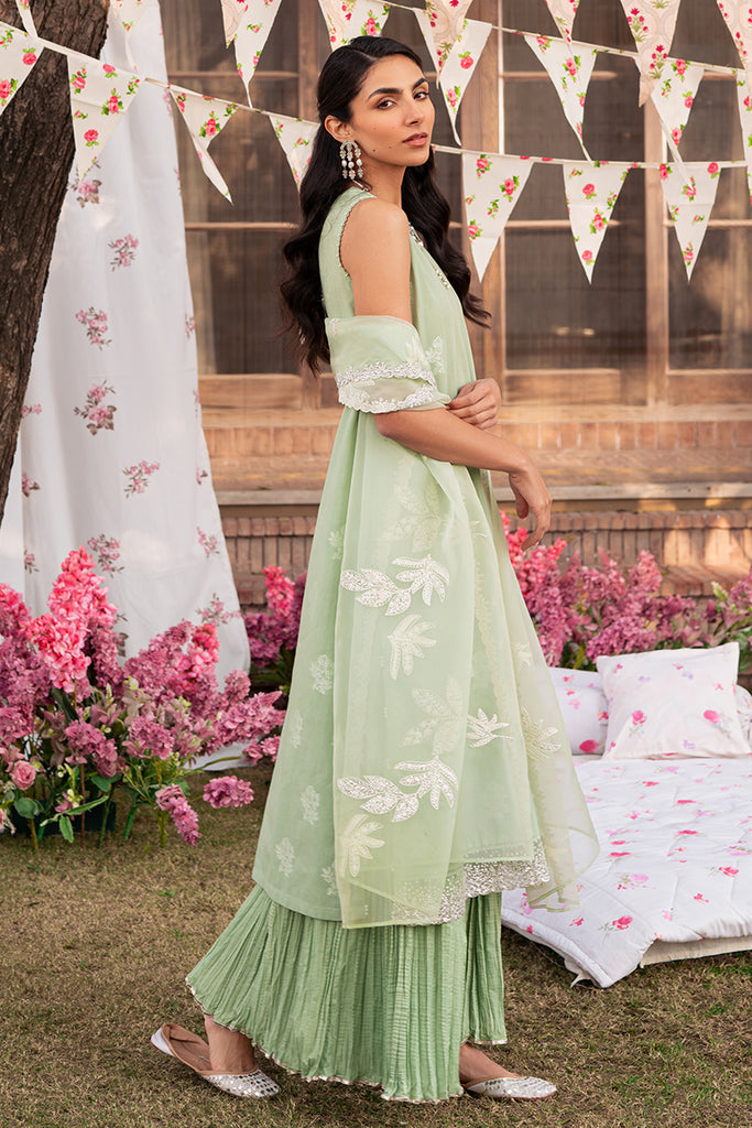 Cross Stitch | Eid Lawn 24 | CELADON SPRUCE - House Of Anaya