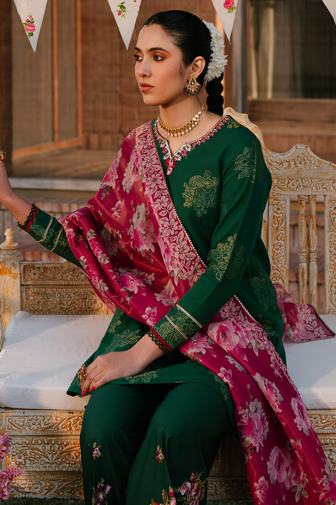 Cross Stitch | Eid Lawn 24 | OPULENT GREEN - House Of Anaya