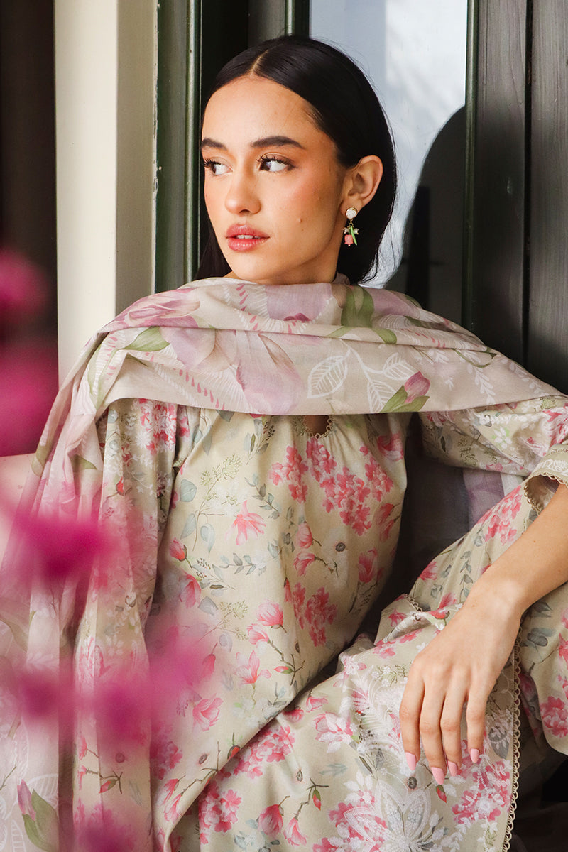 Cross Stitch | Printed Lawn | OLIVE AURA - House Of Anaya