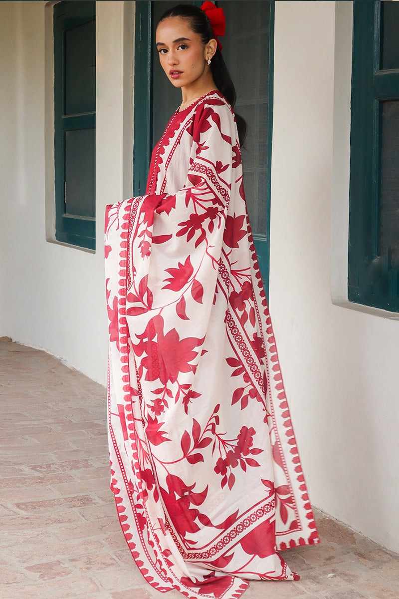 Cross Stitch | Printed Lawn | SCARLET SAGE - House Of Anaya