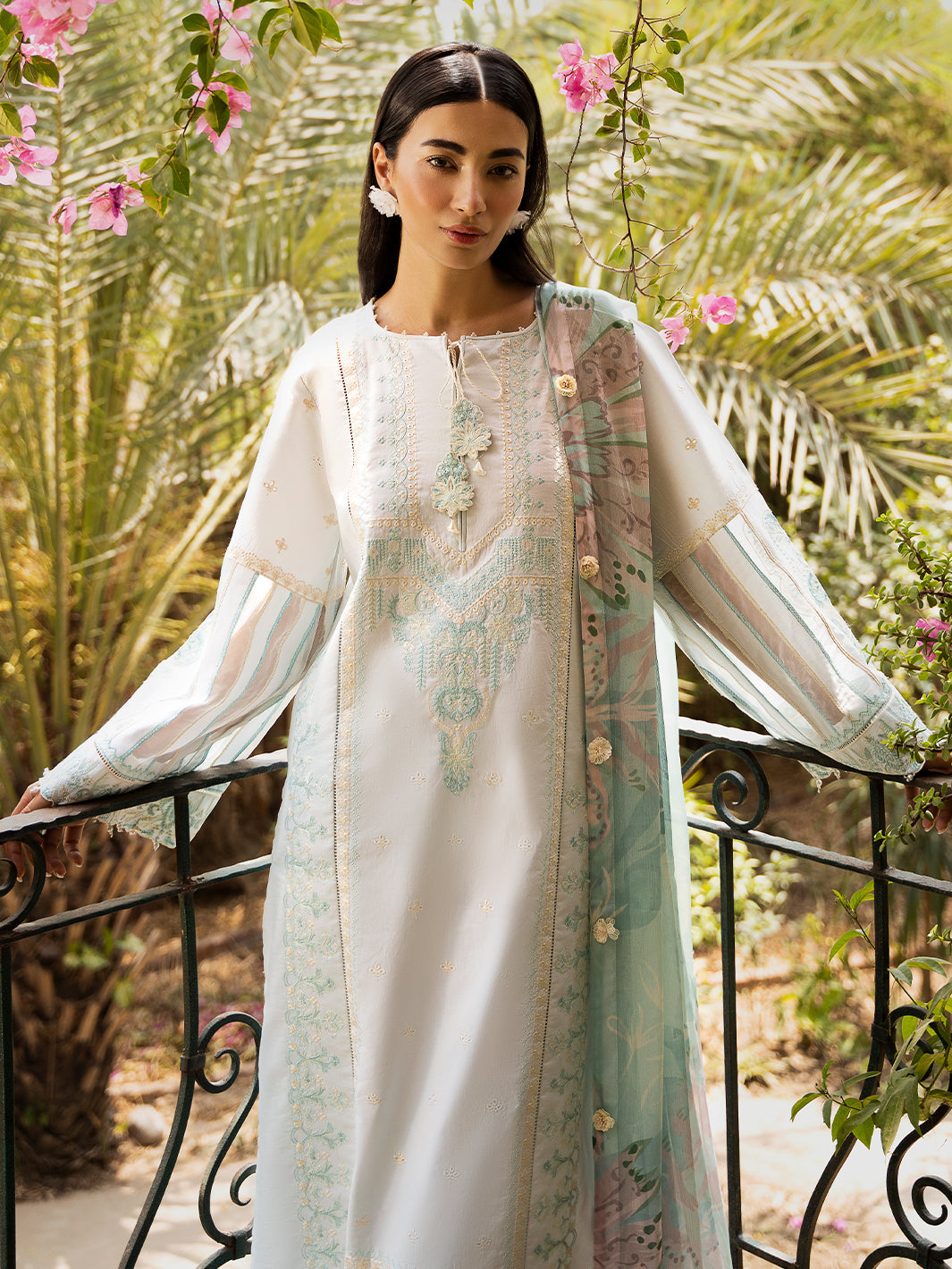 Izel | Dastak Luxury Lawn | FALAK - House Of Anaya