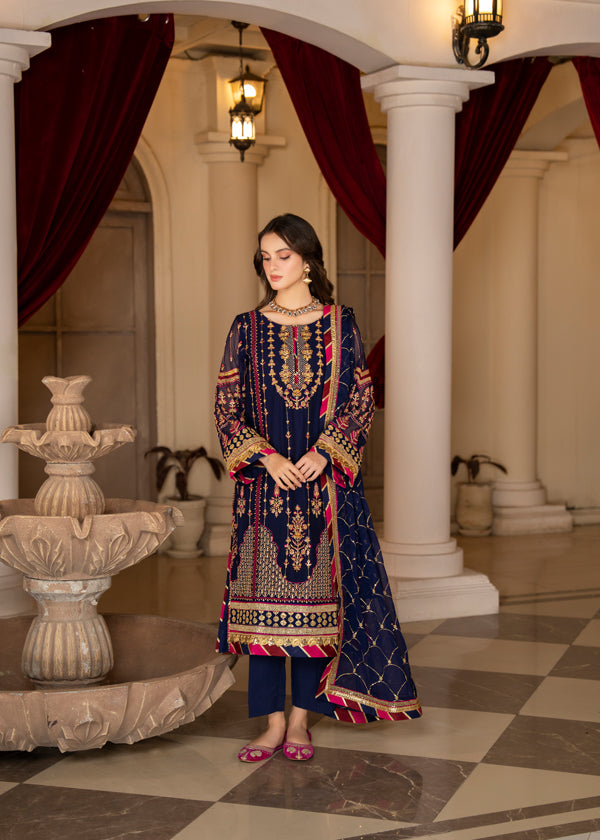 Strawberry | Rimjhim Chiffon Collection | FLS-RJ-005 - Riwayat-e-Khas