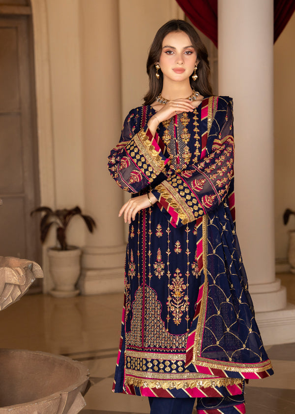 Strawberry | Rimjhim Chiffon Collection | FLS-RJ-005 - Riwayat-e-Khas