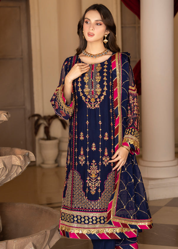 Strawberry | Rimjhim Chiffon Collection | FLS-RJ-005 - Riwayat-e-Khas