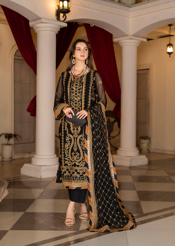 Strawberry | Rimjhim Chiffon Collection | FLS-RJ-001 - Riwayat-e-Khas