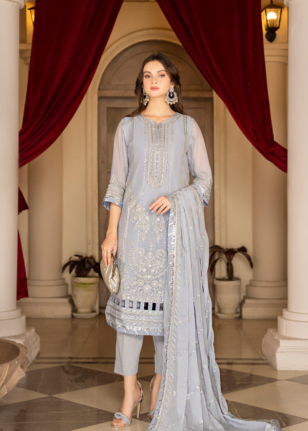 Strawberry | Rimjhim Chiffon Collection | FLS-RJ-008 - Riwayat-e-Khas