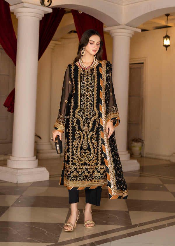 Strawberry | Rimjhim Chiffon Collection | FLS-RJ-001 - Riwayat-e-Khas
