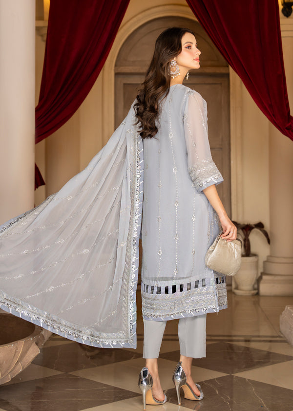 Strawberry | Rimjhim Chiffon Collection | FLS-RJ-008 - Riwayat-e-Khas