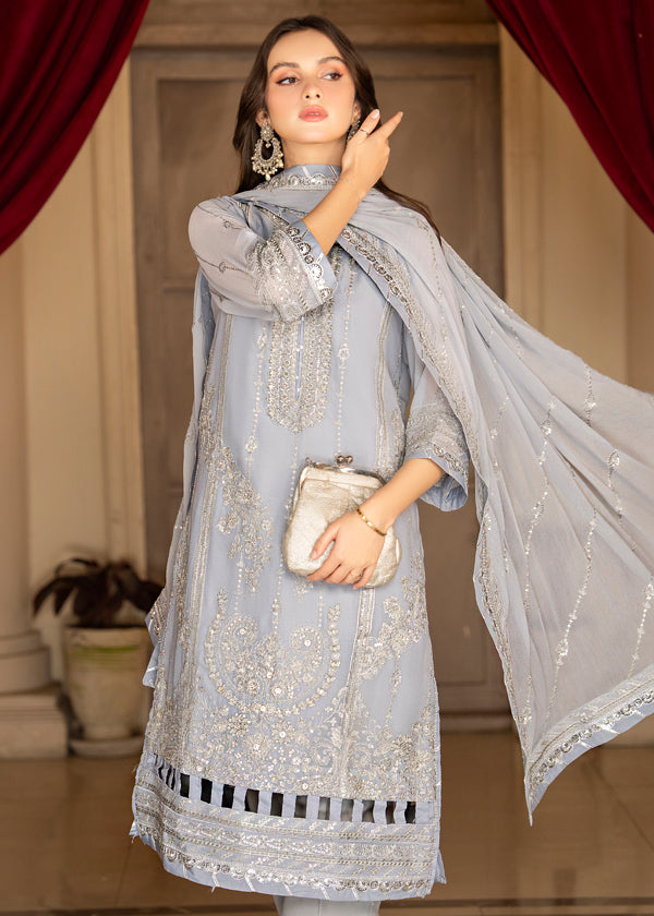 Strawberry | Rimjhim Chiffon Collection | FLS-RJ-008 - Riwayat-e-Khas
