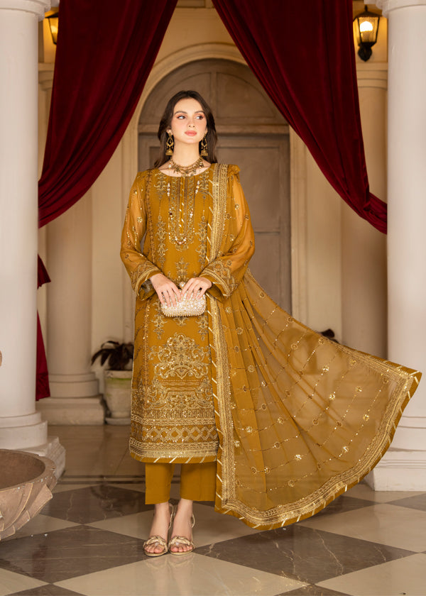Strawberry | Rimjhim Chiffon Collection | FLS-RJ-009 - Riwayat-e-Khas
